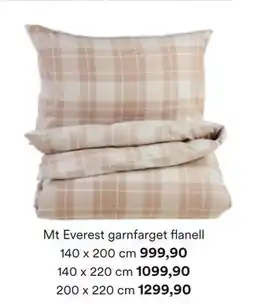 Kid Interiør Mt Everest garnfarget flanell tilbud