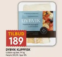 Coop Mega DYBVIK KLIPPFISK, NOK 189 tilbud