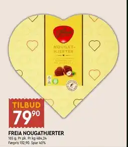 Coop Mega FREIA NOUGATHJERTER, NOK 79.9 tilbud