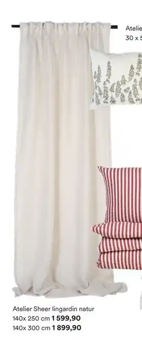 Kid Interiør Atelier Sheer lingardin natur tilbud