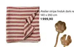 Kid Interiør Atelier stripe linduk dark red, NOK 1999.9 tilbud