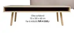 Kid Interiør Olea sofabord 70 x 130 x 48 cm, NOK 4550 tilbud