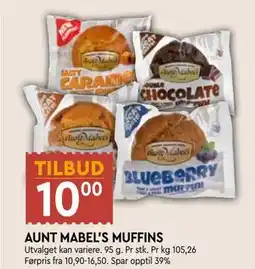 Coop Mega AUNT MABEL'S MUFFINS, NOK 10 tilbud