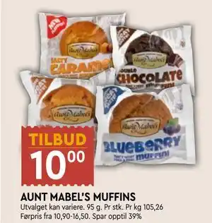 Coop Mega AUNT MABEL'S MUFFINS, NOK 10 tilbud