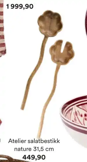 Kid Interiør Atelier salatbestikk nature 31,5 cm, NOK 449.9 tilbud