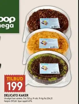 Coop Mega DELICATO KAKER, NOK 199 tilbud