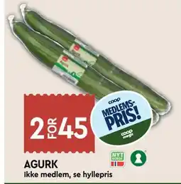 Coop Mega AGURK, Medlemspris tilbud