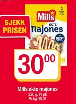 Coop Extra Mills ekte majones, NOK 30 tilbud