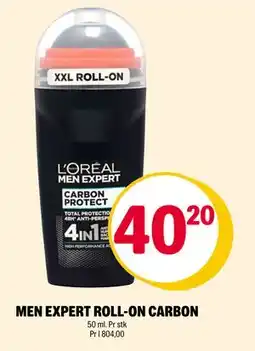 Coop Extra MEN EXPERT ROLL-ON CARBON, NOK 40.2 tilbud