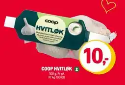Coop Extra COOP HVITLØK, NOK 10 tilbud