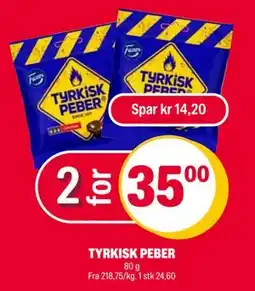 Coop Extra TYRKISK PEBER, NOK 35 tilbud