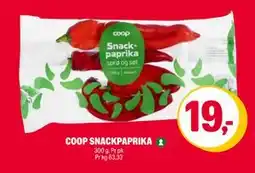 Coop Extra COOP SNACKPAPRIKA, NOK 19 tilbud