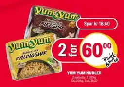 Coop Extra YUM YUM NUDLER, NOK 60 tilbud