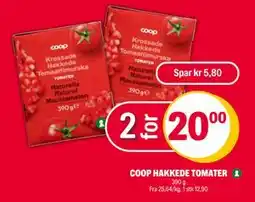 Coop Extra COOP HAKKEDE TOMATER, NOK 20 tilbud