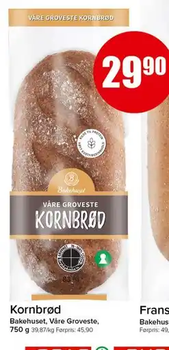 Spar Kornbrød, NOK 29.9 tilbud