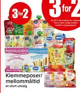 Spar Klemmeposer/mellommåltid tilbud