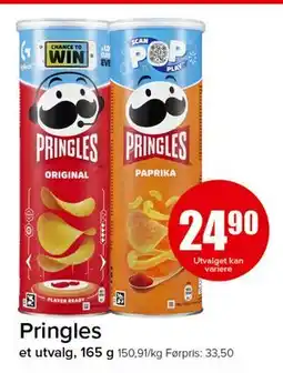 Spar Pringles, NOK 24.9 tilbud