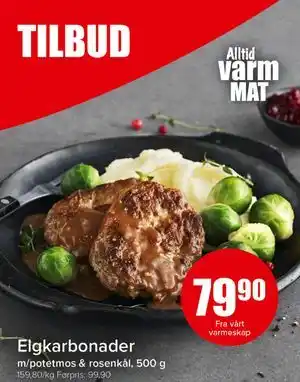 Elgkarbonader, NOK 79.9