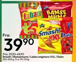 Gigaboks Smash! / Bamsemums / Laban seigmenn XXL / Daim tilbud