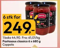Gigaboks Pastasaus classico 6 x 680 g, NOK 249 tilbud