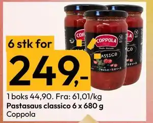 Gigaboks Pastasaus classico 6 x 680 g, NOK 249 tilbud