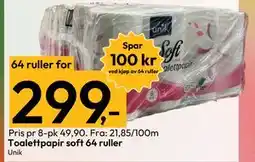 Gigaboks Toalettpapir soft 64 ruller, NOK 299 tilbud