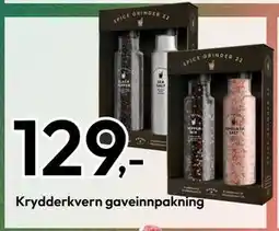 Gigaboks Krydderkvern gaveinnpakning, NOK 129 tilbud