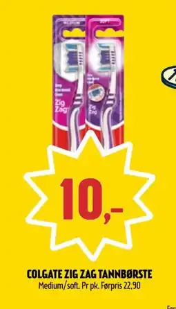 Coop Prix COLGATE ZIG ZAG TANNBØRSTE, NOK 10 tilbud