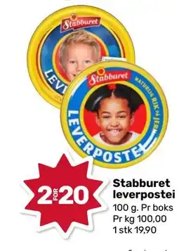 Matkroken Stabburet leverpostei, NOK 20 tilbud