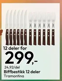 Gigaboks Biffbestikk 12 deler, NOK 299 tilbud