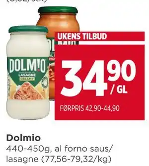 Meny Dolmio, NOK 34.9 tilbud