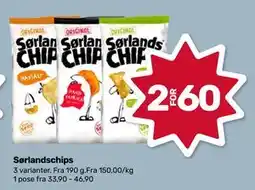 Matkroken Sørlandschips, NOK 60 tilbud