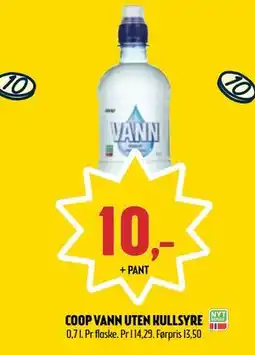 Coop Prix COOP VANN UTEN KULLSYRE, NOK 10 tilbud