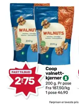 Matkroken Coop valnøttkjerner, NOK 75 tilbud