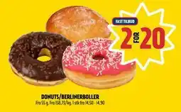Coop Prix DONUTS/BERLINERBOLLER, NOK 20 tilbud