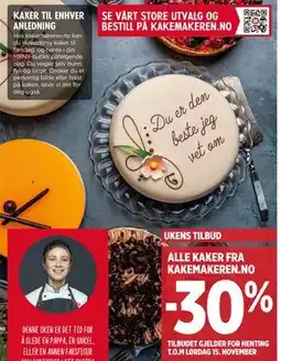 Meny ALLE KAKER FRA KAKEMAKEREN.NO tilbud