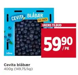 Meny Cevita blåbær, NOK 59.9 tilbud