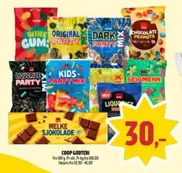 Coop Prix COOP GODTERI, NOK 30 tilbud