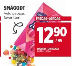 Meny SMÅGODT, NOK 12.9 tilbud