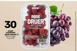 Matkroken COOP STEINFRIE RØDE DRUER, NOK 30 tilbud