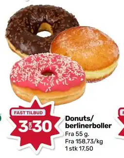 Matkroken Donuts/ berlinerboller, NOK 30 tilbud