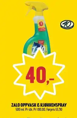 Coop Prix ZALO OPPVASK & KJØKKENSPRAY, NOK 40 tilbud