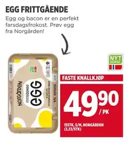 Meny EGG FRITTGÅENDE, NOK 49.9 tilbud