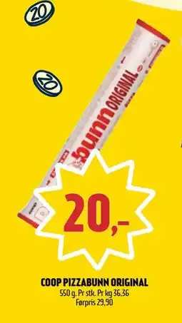 Coop Prix COOP PIZZABUNN ORIGINAL, NOK 20 tilbud