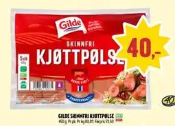 Coop Prix GILDE SKINNFRI KJØTTPØLSE, NOK 40 tilbud
