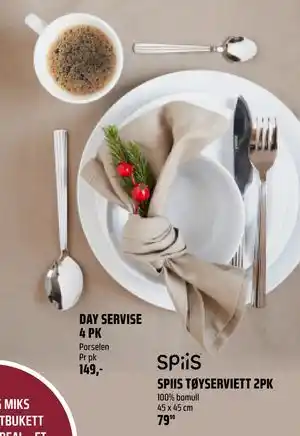 Coop Obs DAY SERVISE 4 PK, NOK 149 tilbud