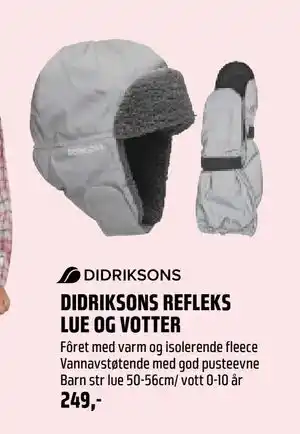 Coop Obs DIDRIKSONS REFLEKS LUE OG VOTTER, NOK 249 tilbud