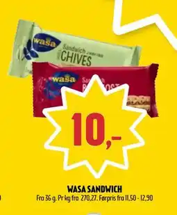 Coop Prix WASA SANDWICH, NOK 10 tilbud