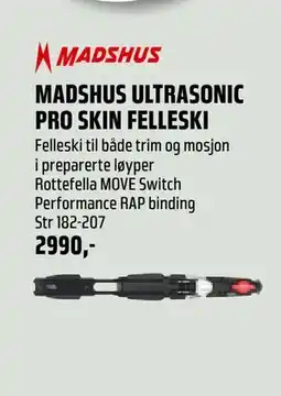 Coop Obs MADSHUS ULTRASONIC PRO SKIN FELLESKI, NOK 2990 tilbud