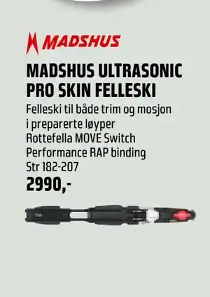 Coop Obs MADSHUS ULTRASONIC PRO SKIN FELLESKI, NOK 2990 tilbud